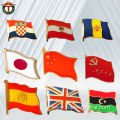 Die Stamping Souvenir Country Flag Pin with epoxy